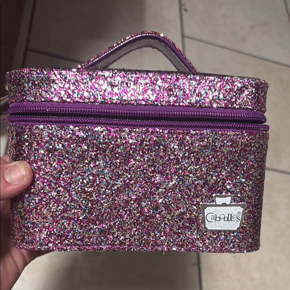 Caboodles Sparkle Cosmetic Case Purple and Pink